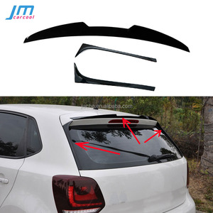 Rear Roof Spoiler Side knife Wings for Volkswagen VW Polo Standard 2011-2018 Not For GTI R ABS Piano black Trim Aprons Winglet