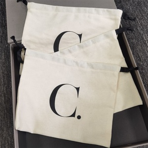 Chuanghua Eco Friendly Custom Logo Gift Drawstring Canvas Cotton Double <b>String</b> Handles Packaging Drawstring Pouch <b>Bag</b> - Product Image 4