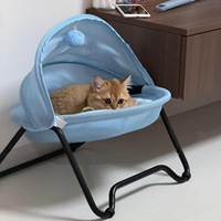 Hamac suspendu pour chat, respirant et rafraîchissant, avec housse amovible et lavable, tente d'intérieur toutes saisons pour chat, panier, vente en gros