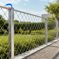 Balustrade d'escalier intérieure en acier inoxydable 304, maille de câble métallique à ferrules, fil de 1,5 mm, ouverture de 30 mm
