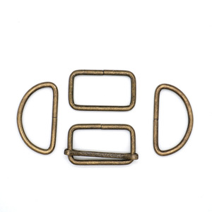Boucles en métal bronze antique, anneaux en D, carrés et rectangles pour laisses d'animaux, placage durable, origine Yiwu - Product Image 3