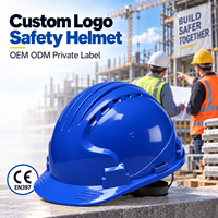 Casque de sécurité de chantier personnalisé avec logo OEM ODM FHABS, cinq nervures ventilées, pour équipe d'entreprise, marque privée