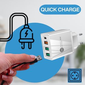 Cargador EONLINE 3D de 36W con Enchufe EU/US/UK/AU, Carga Rápida para iPhone 17 16 15 13 12 <span class=keywords><strong>Pro</strong></span> Max, Samsung, Xiaomi, <span class=keywords><strong>Poco</strong></span> - Product Image 5