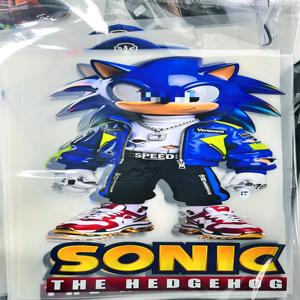 Transferencias DTF Personalizadas de Sonic the Hedgehog Listas para Prensar, Adhesivos Termoadhesivos de Dibujos Animados de Hip Hop y Streetwear, Lavables para Camisetas - Product Image 2