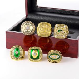 Venta caliente Green Bay Packaging Workers' Championship Ring Set de 6PCs Sports Ring para Fans Collect Conmemorative Set - Product Image 1