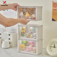 Xinhang Boîte d'affichage de figurines à collectionner scellées magnétiquement Configuration sans outil Boîte mystère Organisateur Conteneur de stockage de jouets colorés