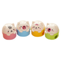 Taille-crayon promotionnel Bonvada, pas cher, personnalisé, mignon, kawaii, double trou, en plastique et métal, plusieurs couleurs, pour l'école et le bureau