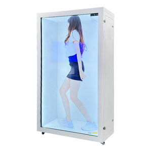 Tamaño humano retrato proyección en tiempo real pantalla táctil publicidad gabinete transparente <span class=keywords><strong>LCD</strong></span> escaparate interactivo 3D holograma caja - Product Image 1