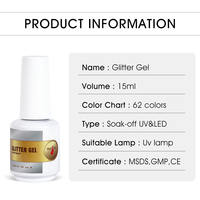 Missgel Disco Reflective Gel Organizadores Normal Permanentes 15 Ml Glitter De Gel Unas Esmaltes