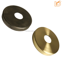 Couvercle rond en laiton galvanisé en fer décoratif d'intérieur en gros pour poteau rond de 1-3/16 "couvercle de base de poteau en métal estampage en acier