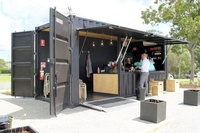 Prefabbricato pronto all'uso Container da 40 piedi caffetterie Pop Up Container Mobile da 20 piedi Cafe Bar Houses
