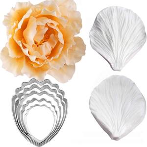 Moule à pâtisserie en sucre de qualité alimentaire, 7 pièces, pour biscuits, gâteaux, rose et <span class=keywords><strong>pivoine</strong></span>, pour la décoration de gâteaux, outils de pâtisserie - Product Image 1