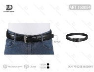 Cinturón de hombre con hebilla de aleación, 4.0 cm, con borde cosido, casual, sólido, de una sola pieza. - Product Image 1