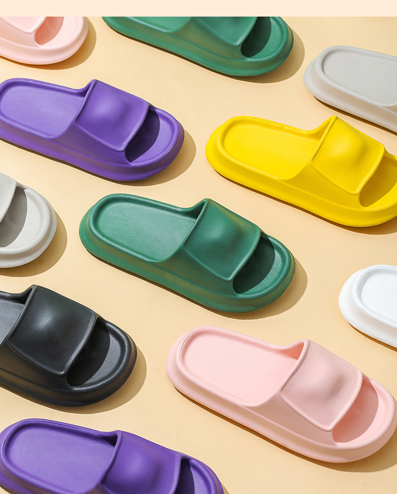 Women Fashion Foam Sole Sandals Lightweight Thick Sole Silent Slippers Popular Slides Men