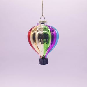 Decoración Navideña de Cristal con Forma de Globo Aerostático, Personalizable, de Lujo, en Varios Estilos, Hecha a Mano, Pequeño Colgante para Fiestas - Product Image 5