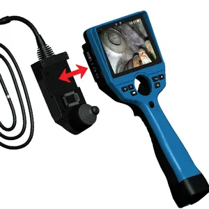 Kamera inspeksi video fleksibel dengan diameter lensa kamera 6mm, panjang kabel Probe 1.5 Meter, Joystick 360 derajat, HD
