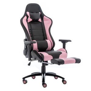 Chaise de jeu eğimli oyun sandalyesi ışıkları ve hoparlörler oyun sandalyesi s led'li oyun sandalyesi pembe - Product Image 6