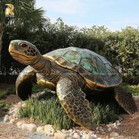 Sculpture de tortue de mer en laiton de haute qualité RELONG, statue d'animal en bronze, personnalisable, décoration extérieure à vendre