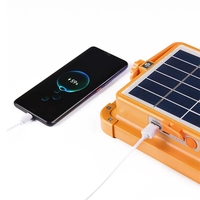 Projecteur LED solaire portable 500W, rechargeable par USB, lampe de travail d'urgence, réflecteur extérieur