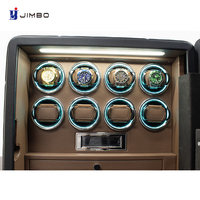Boîte de rangement antivol de luxe pour 8 montres avec écran tactile LCD, finition cuir, moteur Mabuchi, coffre-fort privé