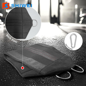 Ceinture d'entraînement de résistance pour squats Shiwei, noire, taille unique, nylon haute élasticité, équipement de fitness unisexe - Product Image 2