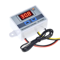 Controlador de temperatura LED de CA con sensor de termopar, digital, 12V/24V/110V-220V, CA, 1 unidad