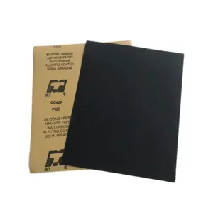 oem wet and dry waterproof kraft abrasive automotive sanding paper black silicon carbide for steel factory