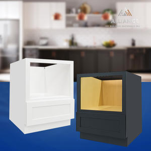 Meuble bas pour micro-ondes MDB30 en stock, 30 po de largeur x 34,5 po de hauteur x 24 po de profondeur, fournisseur d'armoires de cuisine aux États-Unis, meuble pour micro-ondes avec rangement - Product Image 1