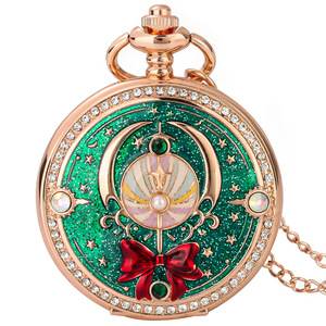 Nuovo Orologio al Quarzo con Cassa in Lega <span class=keywords><strong>di</strong></span> Zinco 47mm, Design Anime <span class=keywords><strong>Sailor</strong></span> <span class=keywords><strong>Moon</strong></span> Usagi Tsukino con Bacchetta Magica in Resina, Orologio da Tasca con Quadrante Grande - Product Image 5