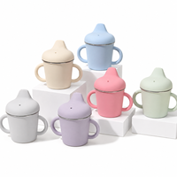 Gobelet d'apprentissage pour bébé en acier inoxydable double paroi de 150 ml avec poignées en silicone, anti-fuite, pour tout-petits