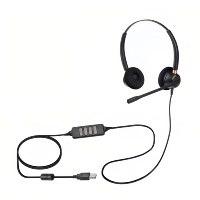 Factory Wholesale Noise Cancelling USB Call Center Headset with Built in Volume Control and Mute for Call Center Office Work