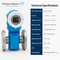 Proline Promag P 10 5PBB Electromagnetic Flowmeter PFA PTFE Lined Chemical Process Liquid Mag Flow Meter