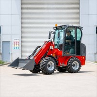 Frontlader mit geschlossener Fahrerkabine, Hydrauliksystem, Schaufel für Garten-, Landwirtschafts- und Hofarbeiten
