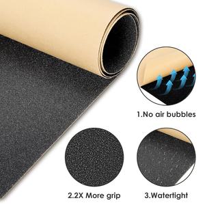 Bande adhésive Aolabela 33 pouces x 9 pouces en polychlorure de vinyle sans bulles d'air, noire, <span class=keywords><strong>pour</strong></span> planches à <span class=keywords><strong>roulettes</strong></span>, trottinettes et guidons de vélo, fabriquée en Chine - Product Image 3