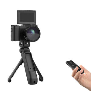 กล้องวิดีโอดิจิทัลสีดำ 4K 48MP CMOS พร้อมขาตั้งกล้องแบบถอดได้ ที่จับมือถือ หน้าจอพลิกได้ ซูมออปติคอล 10 เท่า กล้องสำหรับผู้สร้างเนื้อหา - Product Image 2
