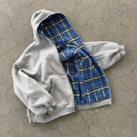 Sweat à capuche zippé réversible en molleton épais 100 % coton pour homme, coupe ample et oversize, personnalisable avec logo – Collection Jeunesse