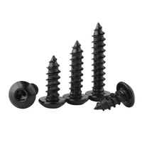 Vis autotaraudeuse M2.9 x 8 mm, classe 4.8, tête ronde bouton hexagonale, vis à bois DIN912, robuste, noire
