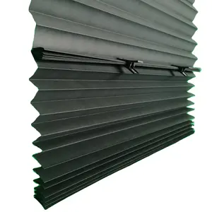 Maylianup Cortinas de papel para janelas sem perfurações, cortinas plissadas de boa qualidade, tecido 100% poliéster, atacado de fábrica