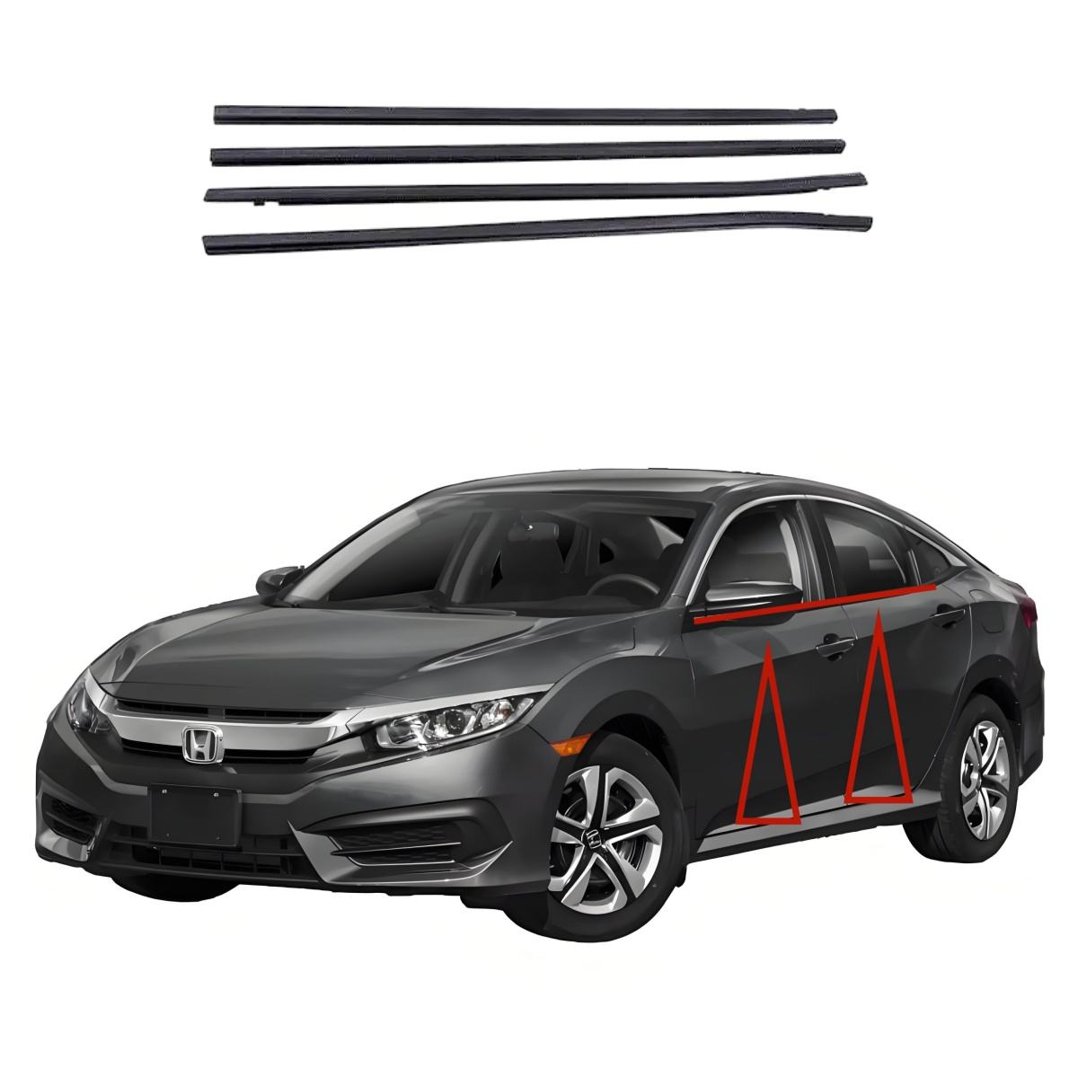 Compatible With 3 2006 2007 2008 2009 2010 2011 2012 車のドアウィンドウシールス ウェザーストリップ  サンルーフウィンドウ用ゴムシール サンルーフウェザーストリップシーリングテープ に適合する シビック 2006- ウェザーストリップ  サンルーフウィンドウ用 ... モールディングトリム サンルーフウィンドウ用ゴムシール サンルーフウェザーストリップシーリングテープ に適合する シビック 2006