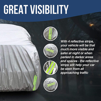 Housse de protection pour voiture en polyester épais, imperméable, avec protection UV à 90 %, pour la protection contre les inondations, la grêle et la neige