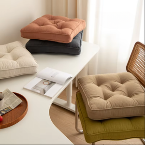 Coussin en coton et lin au design minimaliste Coussin lombaire respirant confortable et carré épaissi pour chaises de bureau - Product Image 2