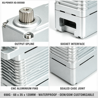 Servomoteur Robuste XQ-POWER XQ-S9350D 390kg 30V avec Engrenage en Acier Inoxydable et Boîtier Entièrement en Aluminium, Moteur Brushless pour Bras Robotique