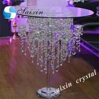 ZT-278 Magnifique table à gâteau en cristal pour décoration d'événements de mariage Saixin