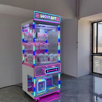 Machine de capture de peluches à monnayeur, vitrine commerciale entièrement transparente en verre trempé, pour centre de jeux intérieur et salle d'arcade