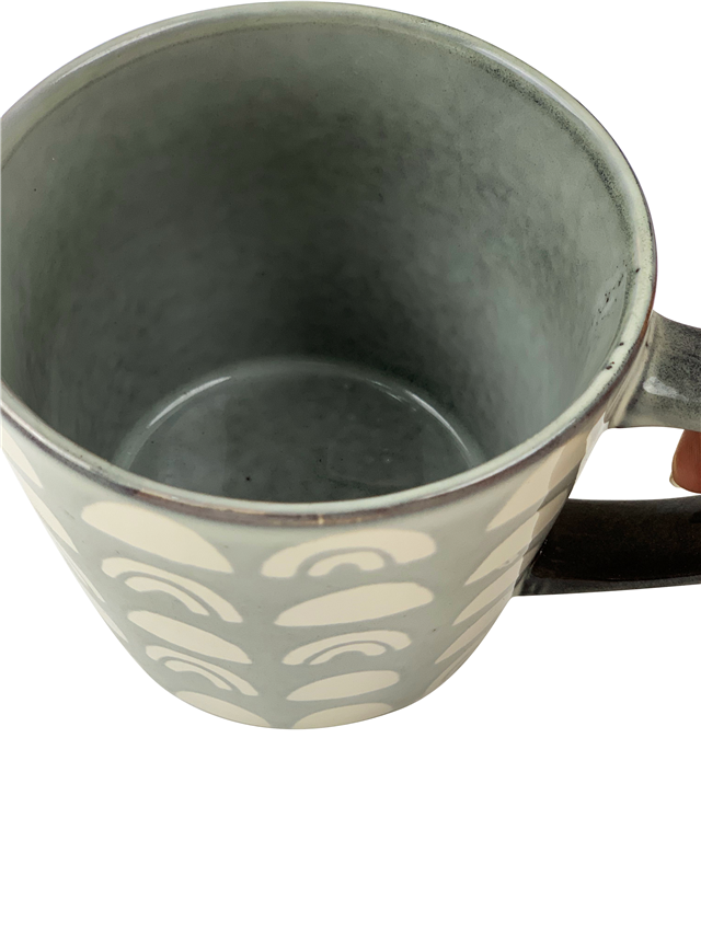 wholesale 16oz Big Reactive Glazed ceramic coffee  mug with silkscreen pattern, tea cup,  Best price custom mugs