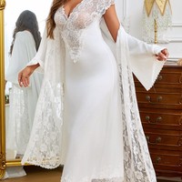 Chemise de nuit sexy pour femmes, de haute qualité, confortable, couleur unie, col en V, sans manches, coupe ajustée