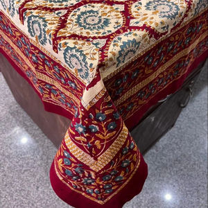 El último mantel con estampado de bloques de nuevo diseño con cubierta de mesa cuadrada de diseño floral, juego de 6 servilletas y alfombrilla para su mesa de comedor - Product Image 1