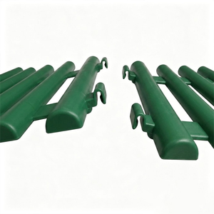 Sunsbuild Weather Resistant Green <b>Plastic</b> Garden <b>Edging</b> Border Fence Easy Install Interlocking Picket Fence for Lawn Yard - Product Image 6