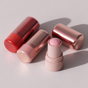 Tube de baume à lèvres, rouge à lèvres ou déodorant rechargeable, mini, rose, 8 ml, en PP, neuf et vide, avec système twist-up. - Product Image 5