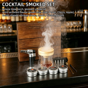 Premium Custom Brand Bar Set <strong>Whiskey</strong> <strong>Smoker</strong> with Wood Chips Torch Bullet Ice Stone Bourbon Cocktail Homebar Wineries Clubs Use - Product Image 2